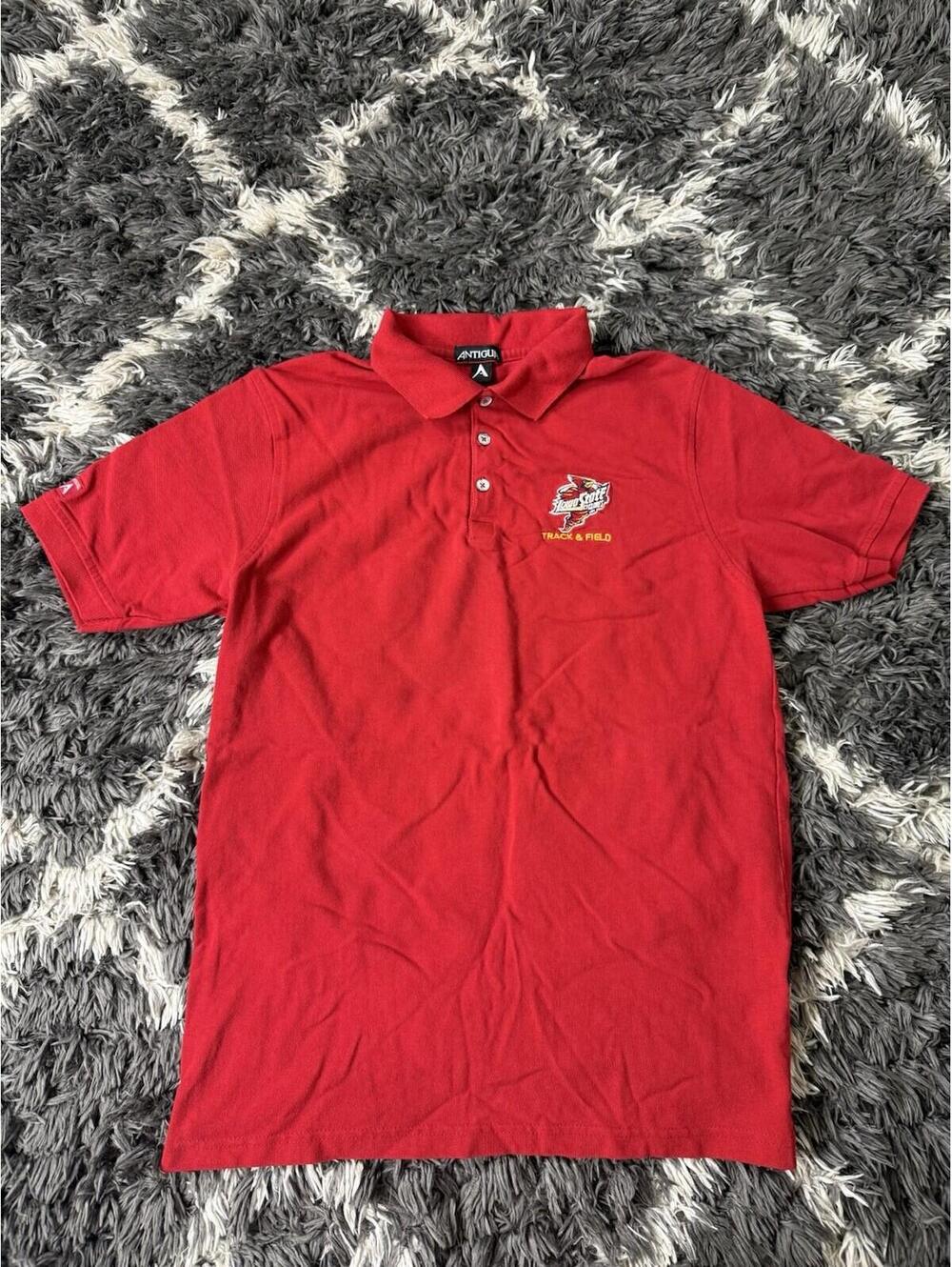 Vintage Iowa State Cyclones Polo Shirt Men’s Medium Red Antigua Short Sleeve